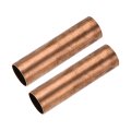 Copper Round Tube 28mm Od 1mm Wall Thickness 100mm Length Straight Pipe Tubing 2 Pcs 