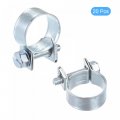 Uxcell 15-17mm Mini Fuel Injection Hose Clamp Zinc Plated Steel Line 20pcs