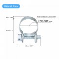 Uxcell 15-17mm Mini Fuel Injection Hose Clamp Zinc Plated Steel Line 20pcs