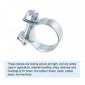Uxcell 15-17mm Mini Fuel Injection Hose Clamp Zinc Plated Steel Line 20pcs