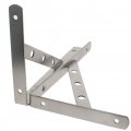 Mromax 2pcs Shelf Bracket 10 X 6inch 110lbs Heavy-duty Stainless Steel Solid Support Corner Brace Joint Right Angle Silver Tone