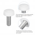 Uxcell 15pcs M6x16mm Threaded Knurled Thumb Screws Zinc Plated Carbon Steel Clamping Knobs Grip Plastic Round Head Thumbscrews