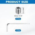 6 Pcs M4 Stainless Steel Hex Socket Grub Screws With Wrench Flat Point Set Screw Replacement Repair Kit For Faucet Handles And