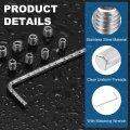 6 Pcs M4 Stainless Steel Hex Socket Grub Screws With Wrench Flat Point Set Screw Replacement Repair Kit For Faucet Handles And