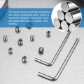 6 Pcs M4 Stainless Steel Hex Socket Grub Screws With Wrench Flat Point Set Screw Replacement Repair Kit For Faucet Handles And