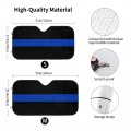 Foruidea Thin Blue Line Car Windshield Sun Shade Autoshade For Truck Suv-blocks Rays Sun Visor Protector-keeps Your Vehicle