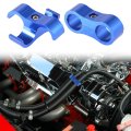 5 Pcs An6 Hose Separator Clamp Fuel Line Connector For Oil Blue