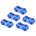 5 Pcs An6 Hose Separator Clamp Fuel Line Connector For Oil Blue 