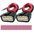 2pcs 16 Pin Headlights Connector For Dodge Challenger 2015-2023 3l 5 7l 6 2l 6 4l 68378878ab Harness Wire Pigtail 