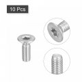 Uxcell M4x12mm Torx Security Machine Screws 10pcs 316 Stainless Steel Countersunk Head Tamper Proof Screw Fasteners Bolts