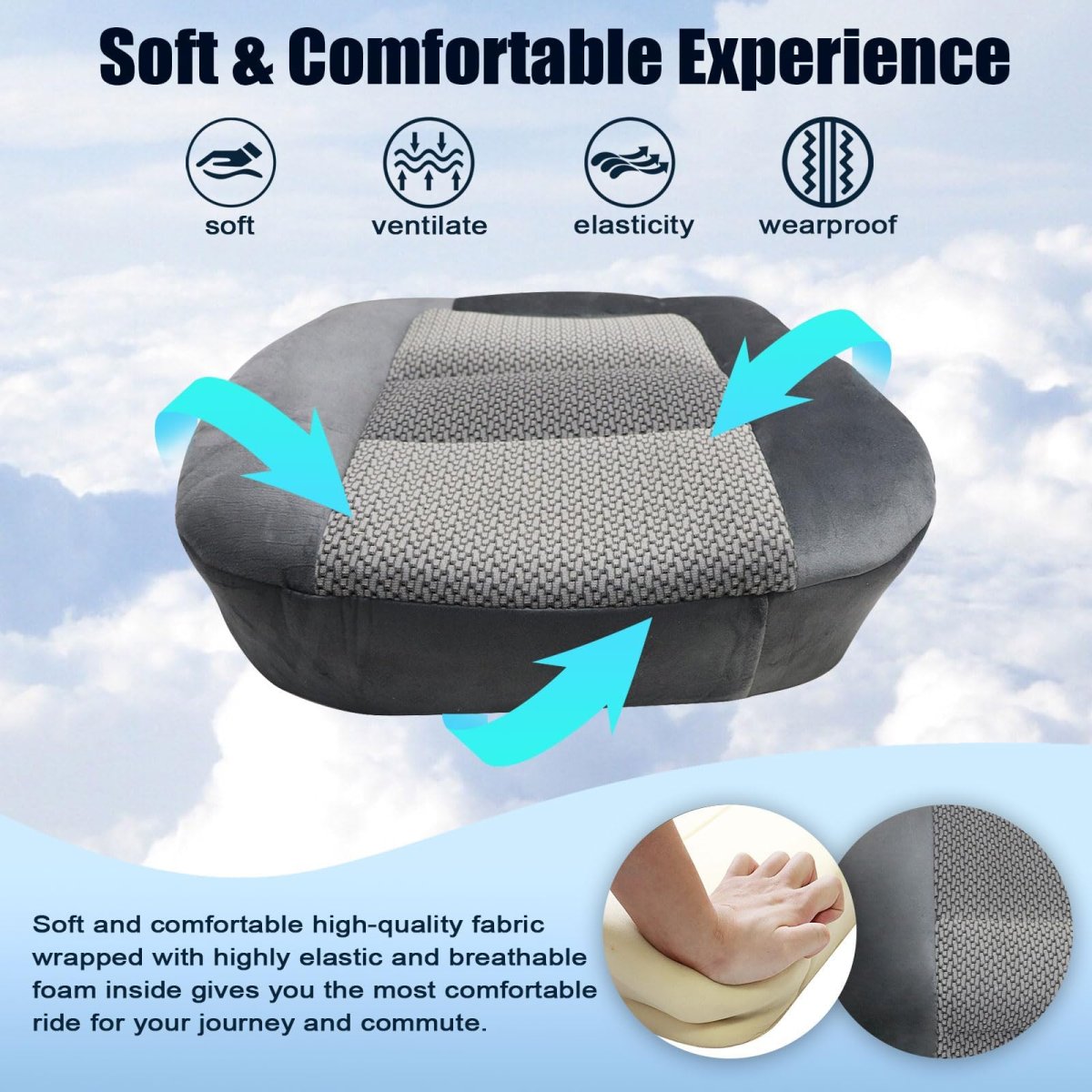 Driver Side Bottom Replacement Cloth Seat Cover Medium Graphite Gray For 2001 Ford F250 F350 F450 F550 Xlt Fits Powered And