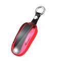 Qbuc For Tesla Key Fob Cover With Keychain Soft Tpu Protection Case Model X Red 