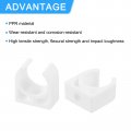 Uxcell 100pcs U-shaped Water Pipe Clamps Ppr Clips U Shaped Clip Fit For 16mm 0 63 Od Pipes And Tubing Hoses Support White
