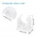 Uxcell 100pcs U-shaped Water Pipe Clamps Ppr Clips U Shaped Clip Fit For 16mm 0 63 Od Pipes And Tubing Hoses Support White