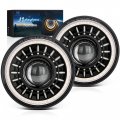 Mictuning J1 Anti-glare 1000 Brighter 7 Inch Round Headlights With Start-up Gradient Welcome Halo Dot Approved Headlight 