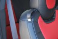 Iggee 2010-2015 Chevy Camaro Black Red Artificial Leather Custom Fit Front Seat Cover