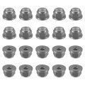 Nylon Insert Hex Lock Nuts 20pcs M2 5 X 0 45mm Aluminum Alloy Self-locking Anodizing Flange Nut For Fasteners Titanium Gray 
