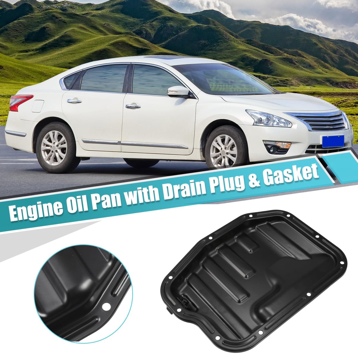 1 Set Transmission Oil Pan With Gasket For Nissan Altima 2002-2006 No 111109y600