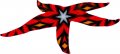 Stickertalk Kaleidoscope Pattern Starfish Vinyl Sticker 5 Inches By 2 25 