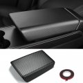 Matte Carbon Fiber Center Console Armrest Cover Box Covering Protection For Tesla Model 3 Or Y Accessories 2023 2022 2021 2020 