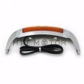 Httmt Mt438f-14- Front Led Fender Tip Light Oranged Lens Compatible With H-d Road King Flhr 2014-2017