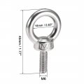 Uxcell Lifting Eye Bolt M6 X 16mm Male Thread 304 Stainless Steel For Hanging Pack Of 2