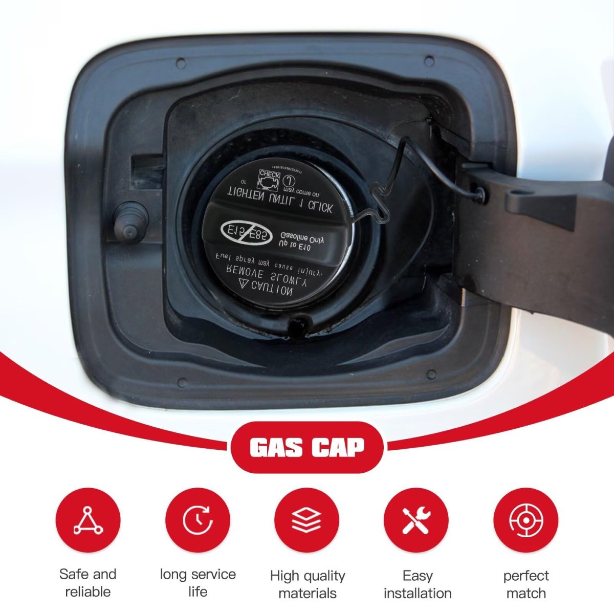 Fuel Tank Filler Cap Gas Replace 77300-07030 For 2015-2016 Toyota Highlander