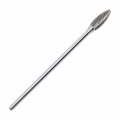 Sh-5l6 Tungsten Carbide Burr Rotary File Flame Shape Double Cut With 1 4 In Shank For Die Grinder Drill Bit 7 Total Length 2 