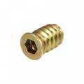 Uxcell M6x17mm Threaded Inserts For Wood Hex Socket Drive Furniture Screw-in Nut 24pcs