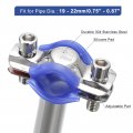 Uxcell Stainless Steel Pipe Supports Wall Mount Ceiling Bracket Adjustable Clamp Straps With Screws Fit For Dia 19-22mm Tube