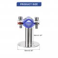 Uxcell Stainless Steel Pipe Supports Wall Mount Ceiling Bracket Adjustable Clamp Straps With Screws Fit For Dia 19-22mm Tube