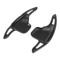 Pair Black Steering Wheel Shift Paddle Shifter Aluminum Alloy Extend Cover For Bmw 435i 220i 
