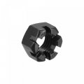 Uxcell M10x1 5mm Hexagon Slotted Nut Grade 4 8 Carbon Steel Hex Castle Nuts Black 20pcs