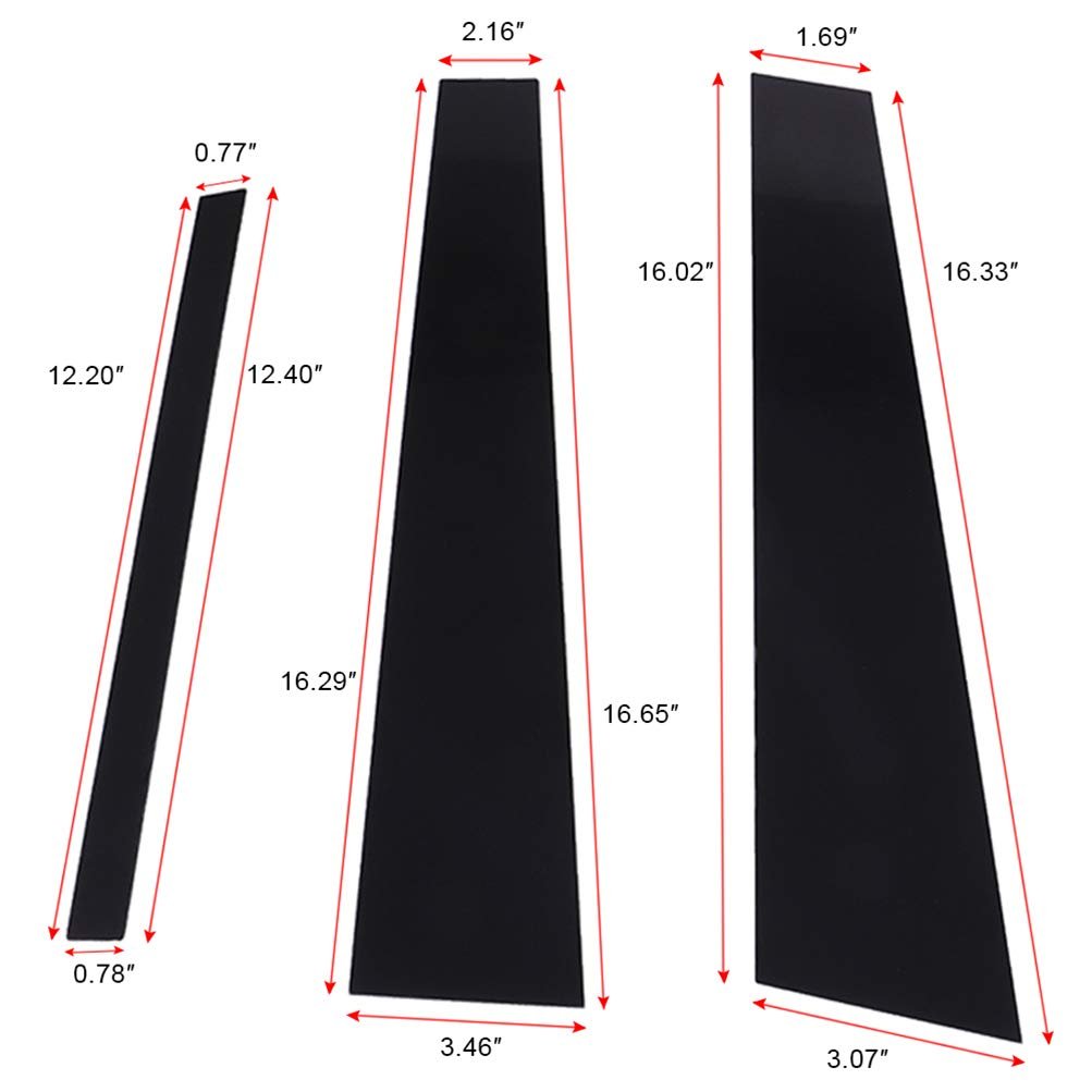 Black Pillar Posts Fit For Honda Accord 2013-2017