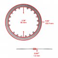 Caltric Clutch Plate Compatible With Yamaha Ttr110e 2008-2021 Off Road 2p2-e6324-00-00