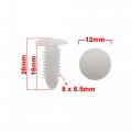 Uxcell 40pcs White Plastic Rivets Splash Guard Fastener Push Type Clips 7 5 X 5mm Hole For Automotive
