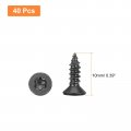 Uxcell 40pcs Flat Head Torx Screws M3 X 10mm 304 Stainless Steel Countersunk Self Tapping Anti-theft Wood Tamper Resistant Fit