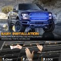 Xridonsen 2pcs 24 Inch Truck Blue Emergency Grill Lights Strip 288 Led Grille Strobe Flashing Warning Safety W Waterproof Tube