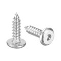 M3 X 12mm 25 Pack Flat Round Socket Head Screws Stainless Steel Self Tapping Full Thread Hex Cap Bolt For Wood Furniture 