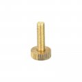 Uxcell Knurled Thumb Screws M8x30mm Flat Brass Bolts Grip Knobs Fasteners For Pc Electronic Mechanical