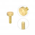 Uxcell Knurled Thumb Screws M8x30mm Flat Brass Bolts Grip Knobs Fasteners For Pc Electronic Mechanical