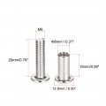 Uxcell Screw Post Fit For 5 16 8mm Hole Dia Male M6x20mm Binding Bolts Leather Fastener Carbon Steel 10 Sets