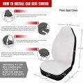 Uskorhein Hawaiian Hibiscus Frond 2pcs Set Car Seat Covers Tropical Floral Hand Drawing Front Automotives Vehicle Bucket Cover