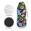 Uskorhein Hawaiian Hibiscus Frond 2pcs Set Car Seat Covers Tropical Floral Hand Drawing Front Automotives Vehicle Bucket Cover