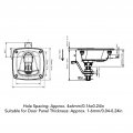 T Handle Latch For Rv Boat Toolbox Lock With 4x6mm Hole Spacing Folding Rotary Compression Entrance Locking