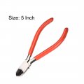 Diagonal Cutting Pliers 5 Inch Wire Cutter Side With Red Anti-slip Grip