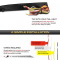 Vipmotoz Sequential Turn Signal For 2016-2023 Chevy Camaro 3-function Amber Red White Led Dark Smoke Rear Bumper Reflector