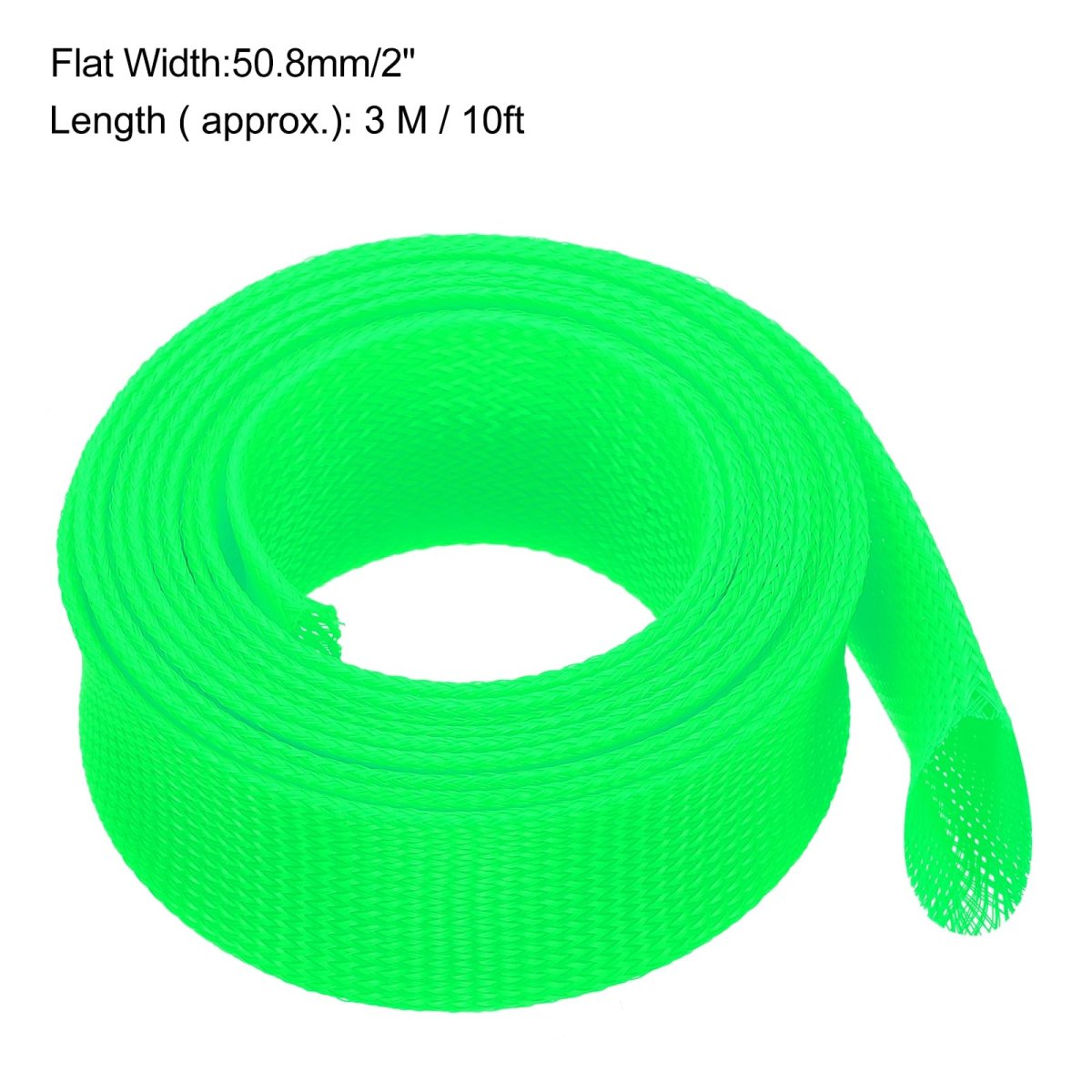 Expandable Sleeving 2-inch 10ft Cable Sleeve Green