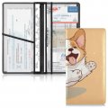 Yettasbin Cute Corgi Dog Car Registration Insurance Holder Auto Glove Box Organizer Wallet Leather Manual Folder For Driver S