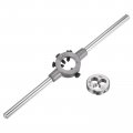 Uxcell Die Stock Handle Wrench Set 4-40 Unc Round And 20mm Holder Fits 1 8 -5 32 Unc Unf Metric M3-m4 Od Dies For Bolt Thread